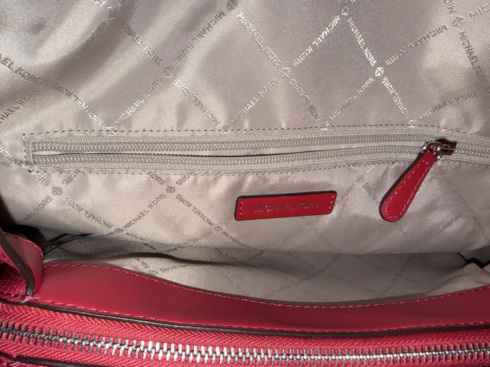 Michael Kors Christina Large Pebbled Leather Shoulder Bag In Dark Raspberry