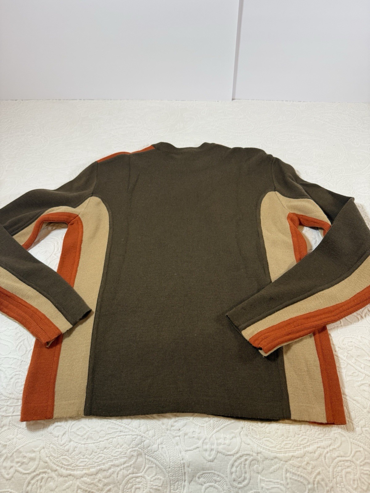 Vintage 60s-70s GERRY Mountaineering Outdoors Brown Wool Knit Jumper Sweater S