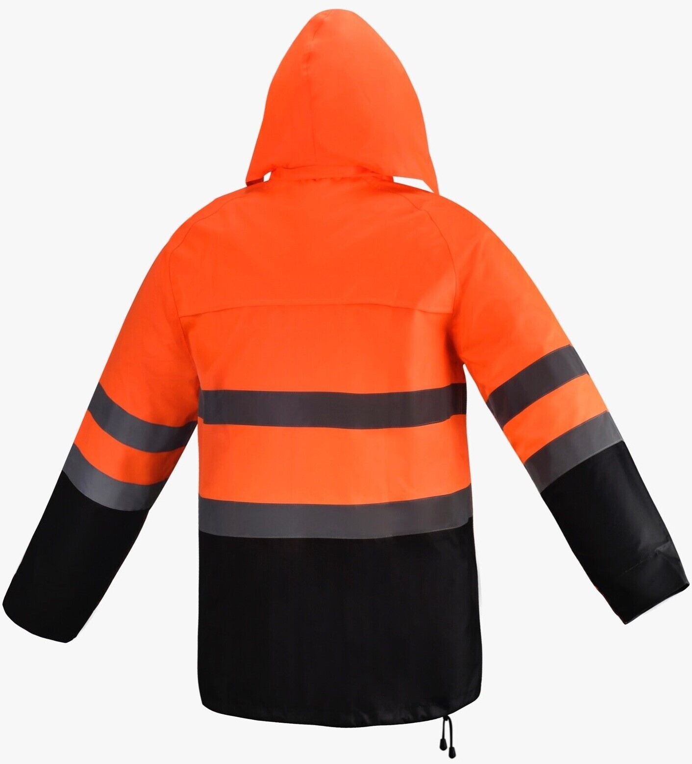 Orange Safety Rain-suit, Rain Jacket With Hoodie and Rain Pants