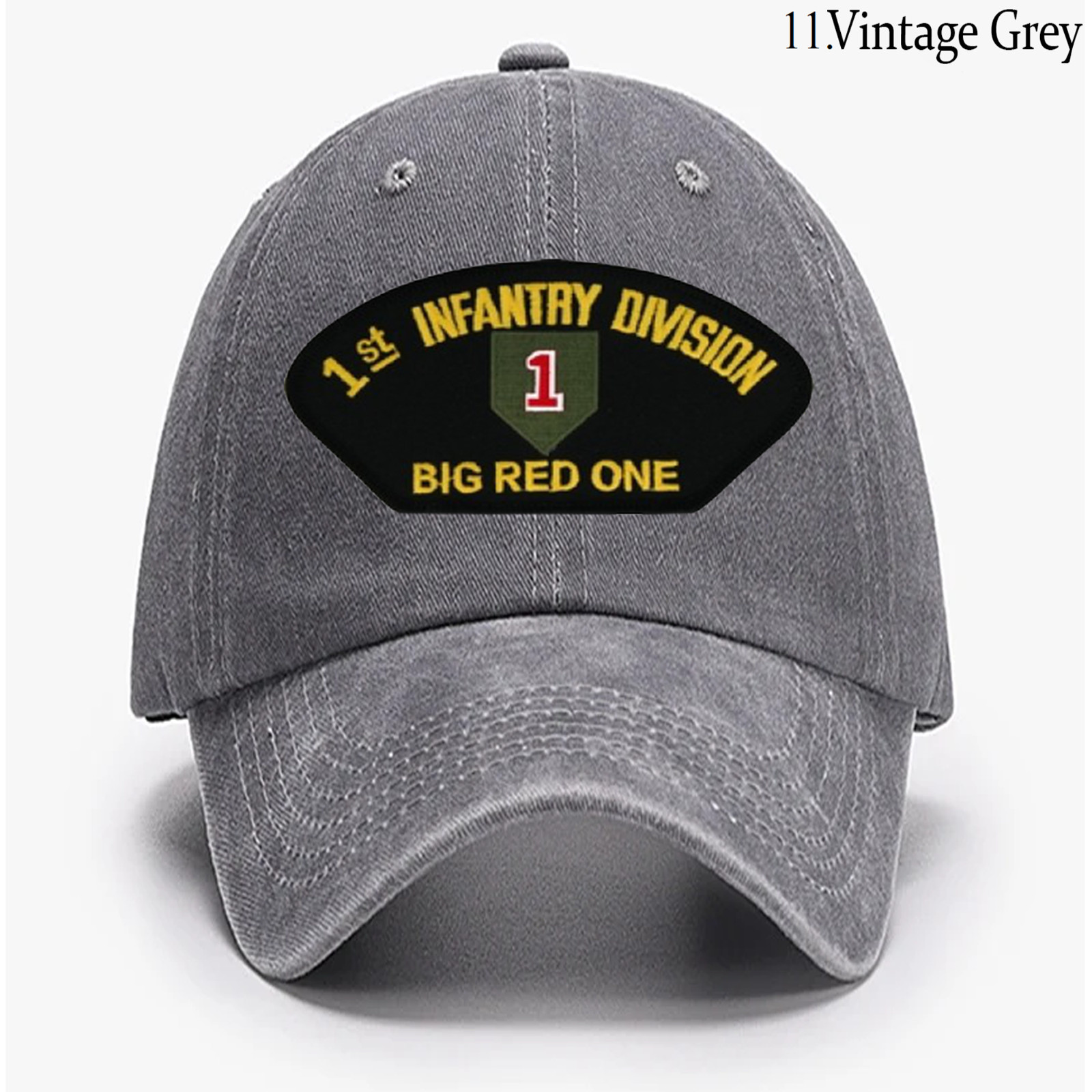 Embroidered Hat 1st Infantry Division – Big Red One, Veteran Cap, Trucker Hat