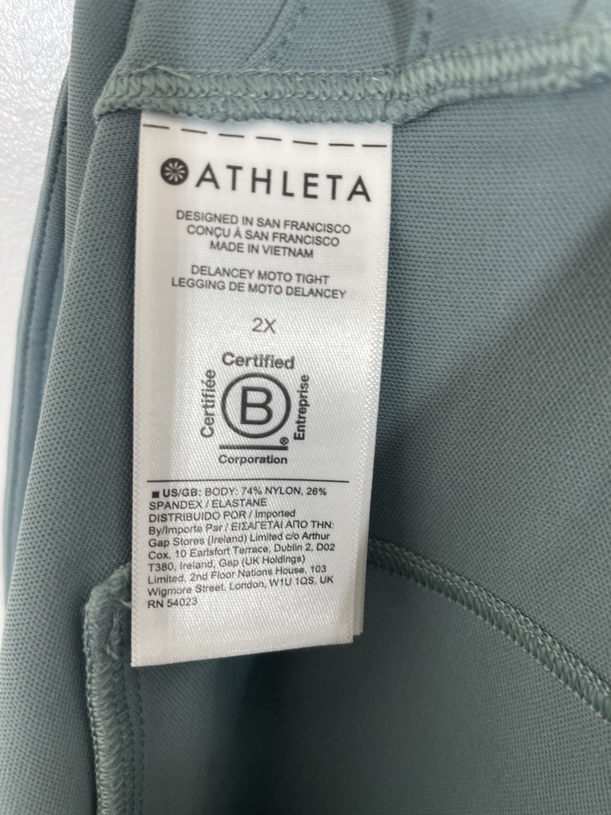 Athleta Delancey Moto Tight Casual Pants Leggings Women’s Size 2X Green NEW