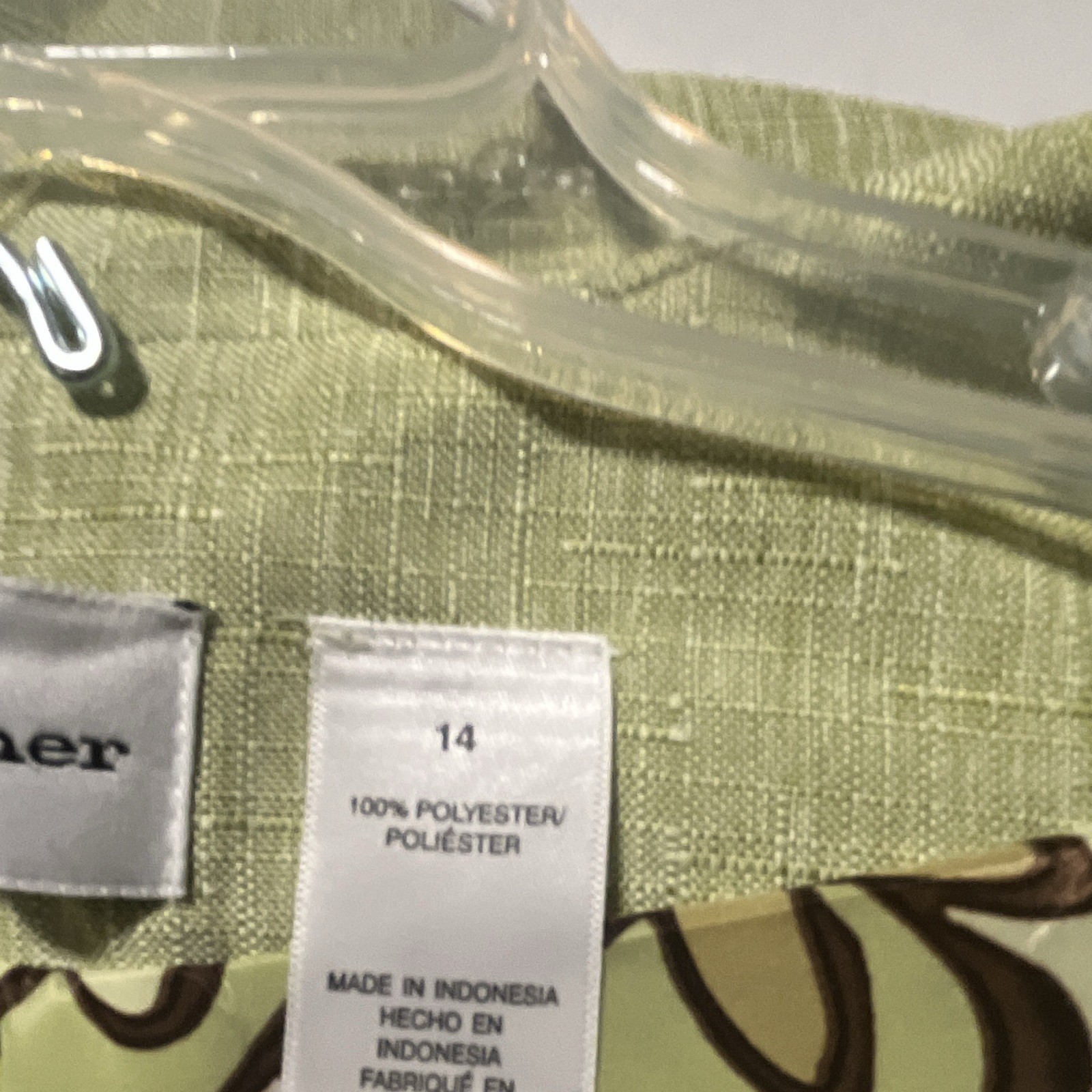 Alfred Dunner Women’s Green 2pc Pant Suit Set Size 14 Polyester 3-Button