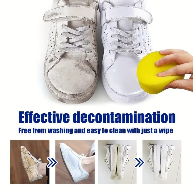 Shoe Cleaning Cream Multi-Functional Stain Removal & Cleaning Cream with Sponge