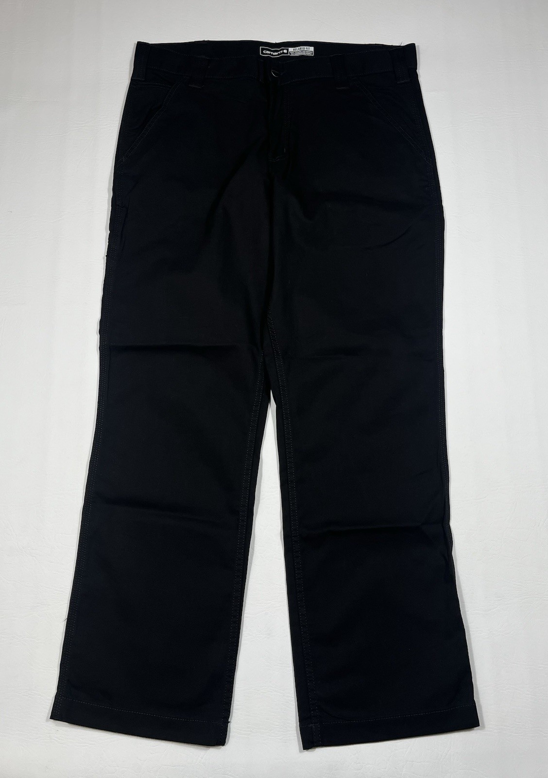 Carhartt Work Pants Mens 34×30 Black Rugged Flex Relaxed Fit Canvas NWT