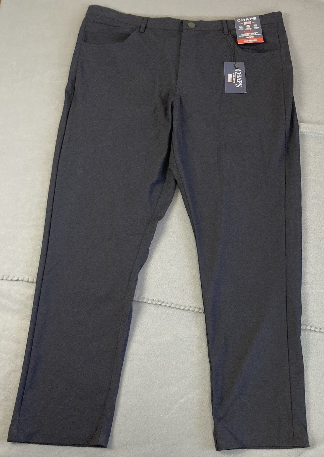 Chaps Everyday Performance Pant Mens 38×30 Navy Slim Fit Straight Leg Golf NWT