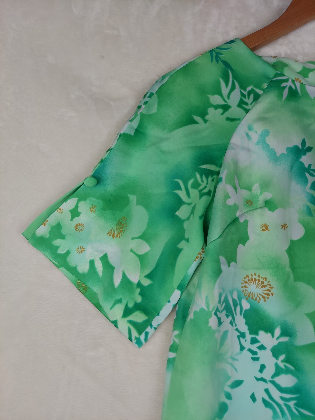 VTG 60s Malihini Hawaii shift/day dress Womens 6 Green Summer Occasions Resort