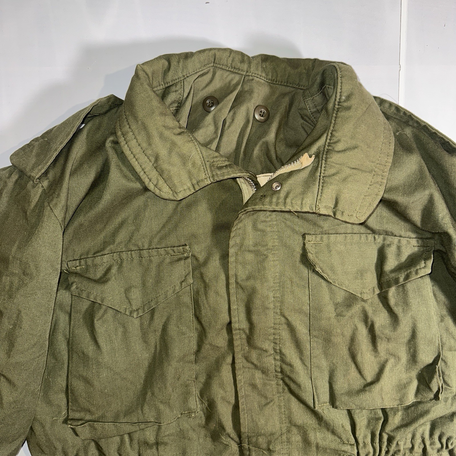 Vintage US Army M-1951 OG 107 Field Jacket Size L Regular With Hood 1960’s 60’s
