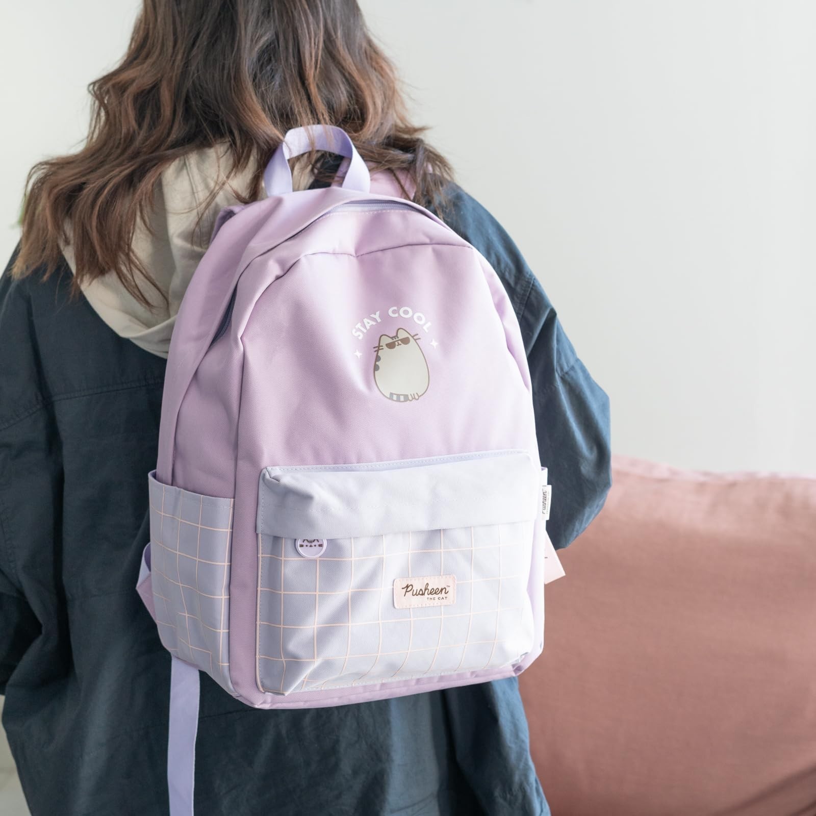 Pusheen Backpack 25L Cute Cat Design, 7.9×11.4×16.5in, Perfect Gift for Cat Love