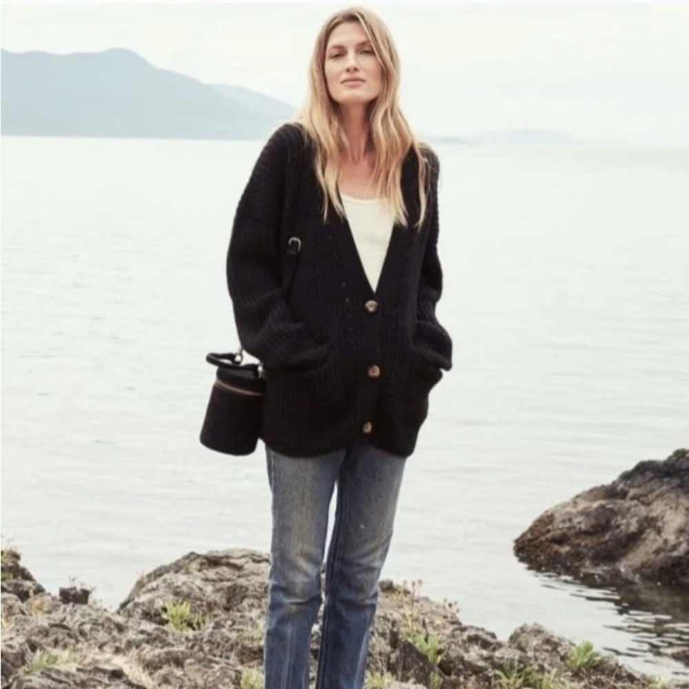 Dôen Adelia Alpaca Wool Oversized Sweater Black XS