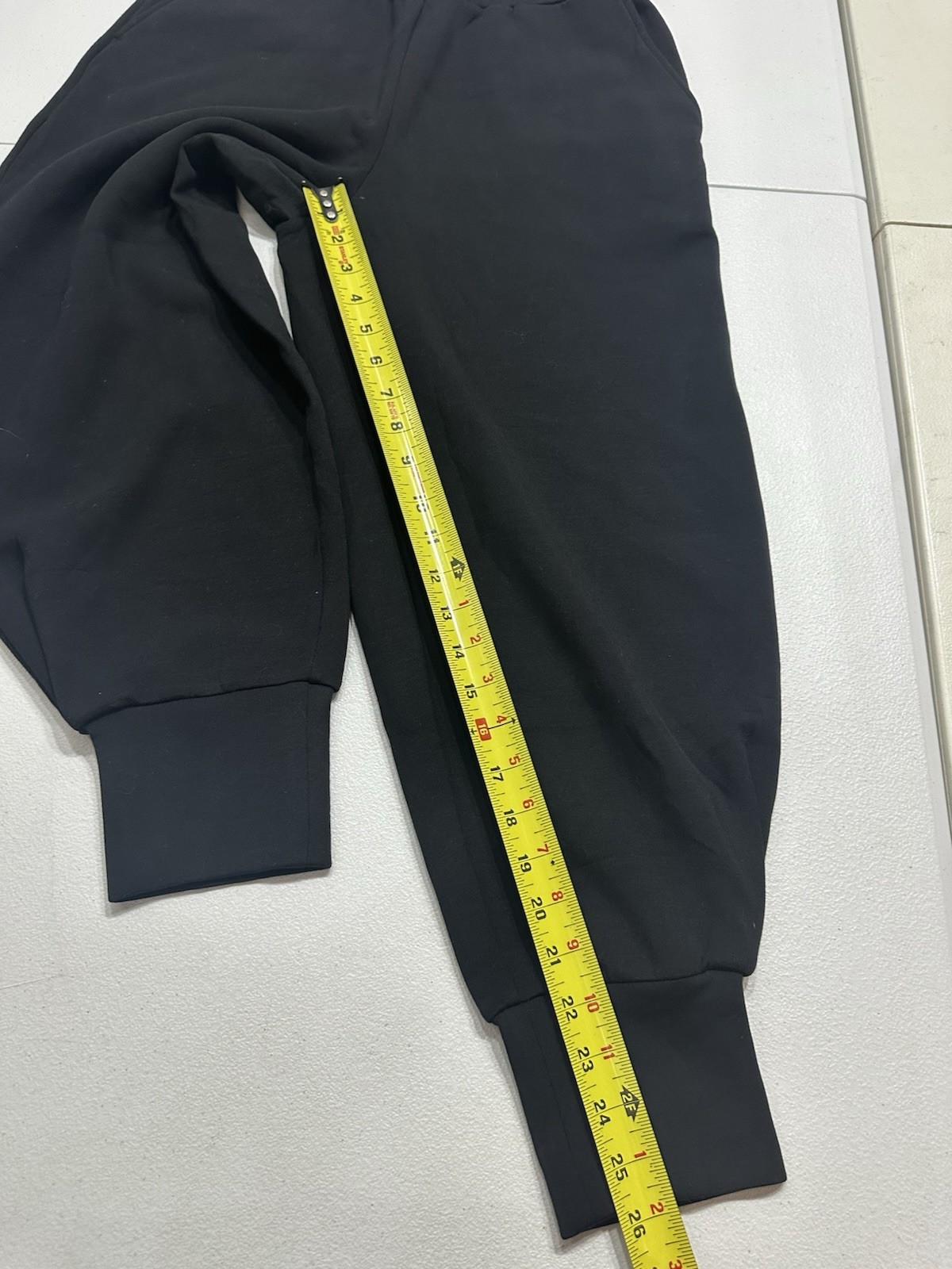 Varley Women’s S DoubleSoft Turn Up Cuff 26 Pant Black Sweatpant Jogger