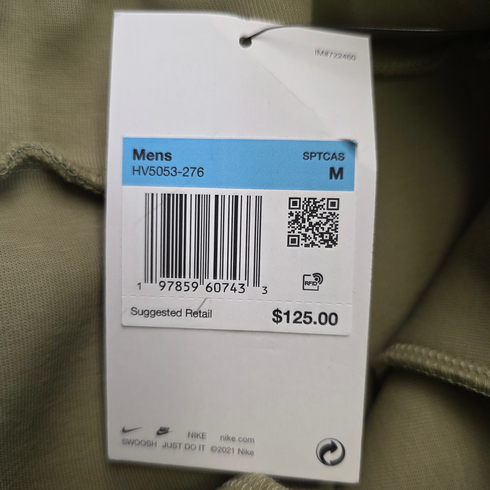 Nike Men’s Tech Fleece Camo Slim Fit Taper Jogger Sweatpants Size M Olive Green