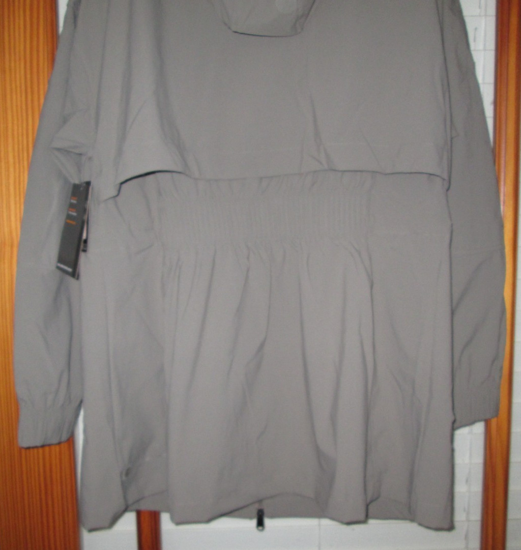 Avia Long Woven Jacket Women’s XS S L Hooded Grey Fog NEW Water Repellent
