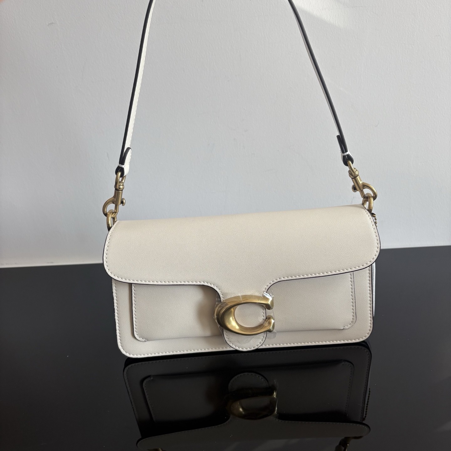 Coach CCX04 Tabby Shoulder Bag 26 Natural Grain Leather Chalk White Outlet New