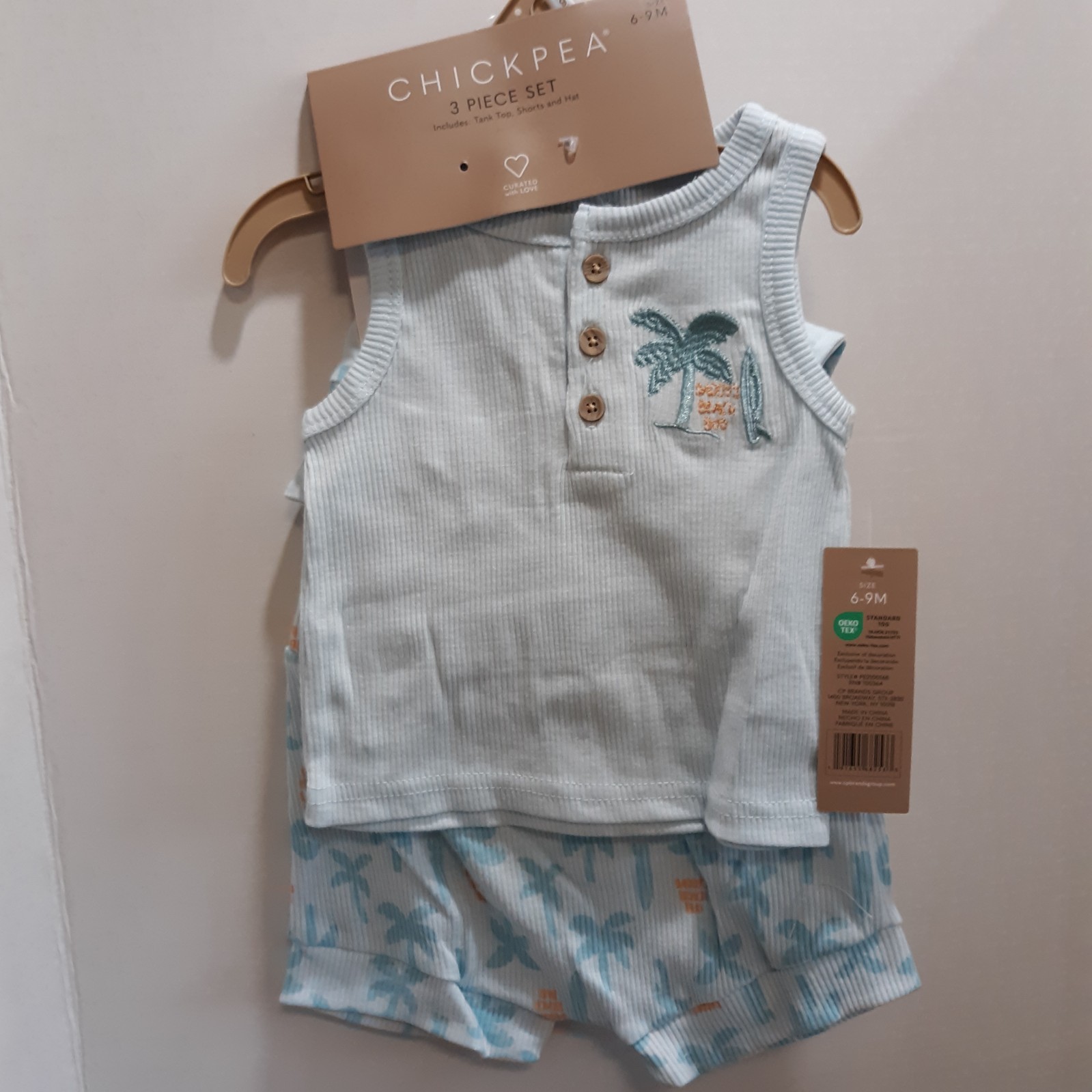 Chickpea 3pc Summer Set 6/9 mo Daddy’s Beach Bud