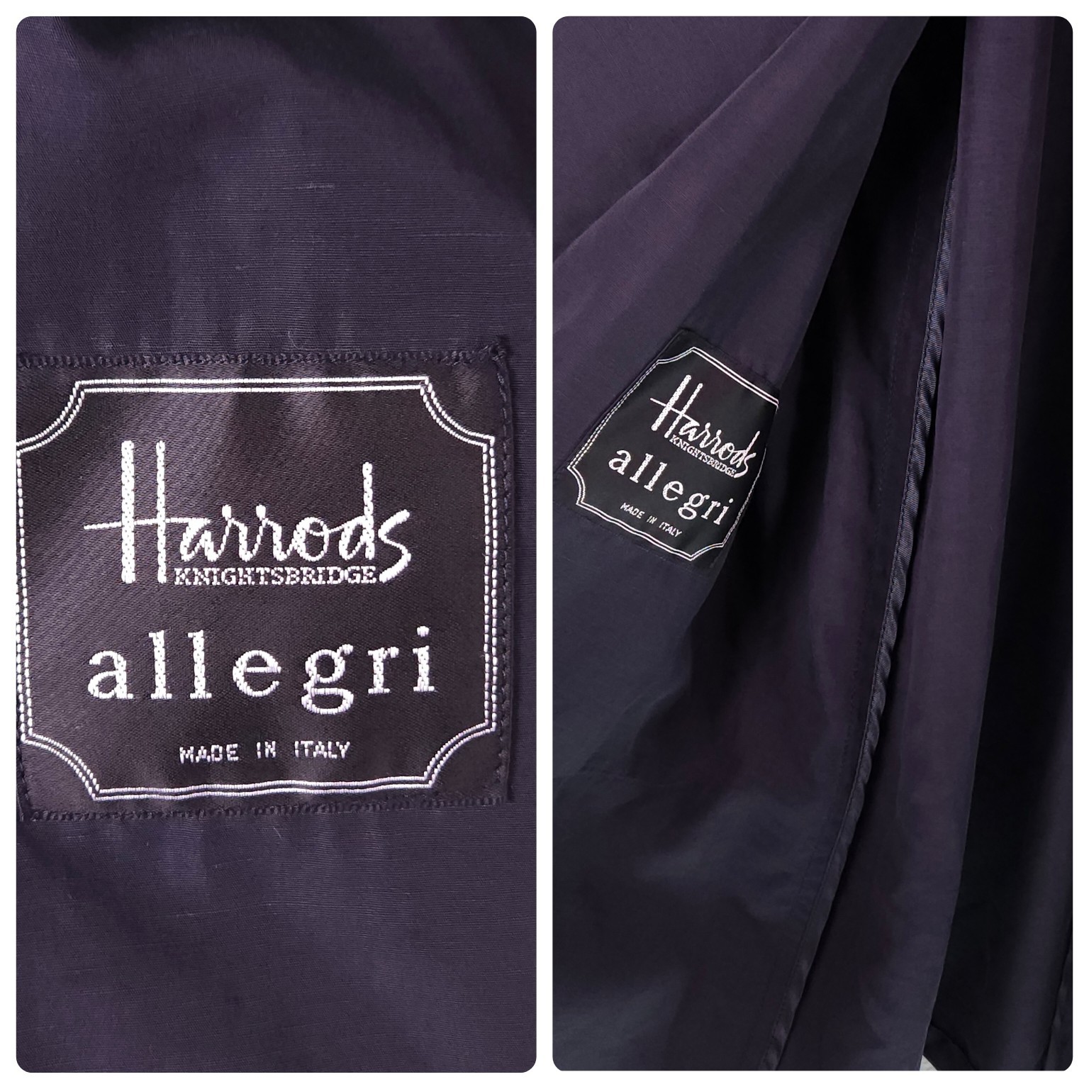Harrods Knightsbridge Allegri Italy Oversized Linen Blend Coat Minimalist IT 46