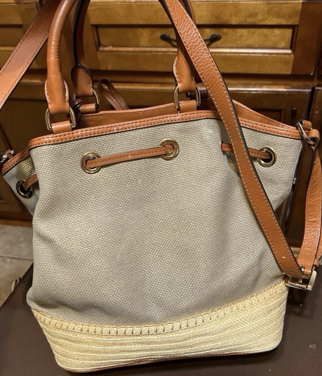 Michael Kors Marina Espadrille tote signature Hamilton east west satchel￼