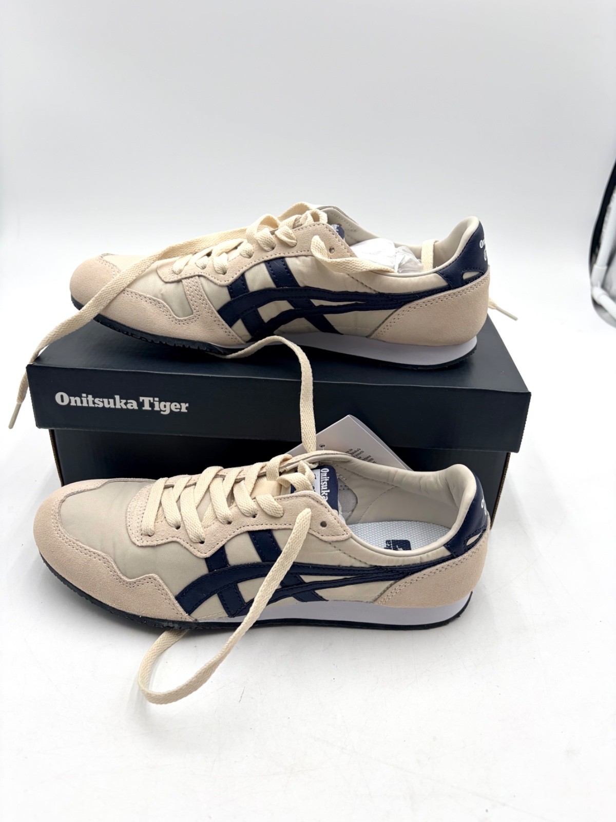Onitsuka Tiger SERRANO Birch/Peacoat Daily Sneaker (US 6.5) with Box From US