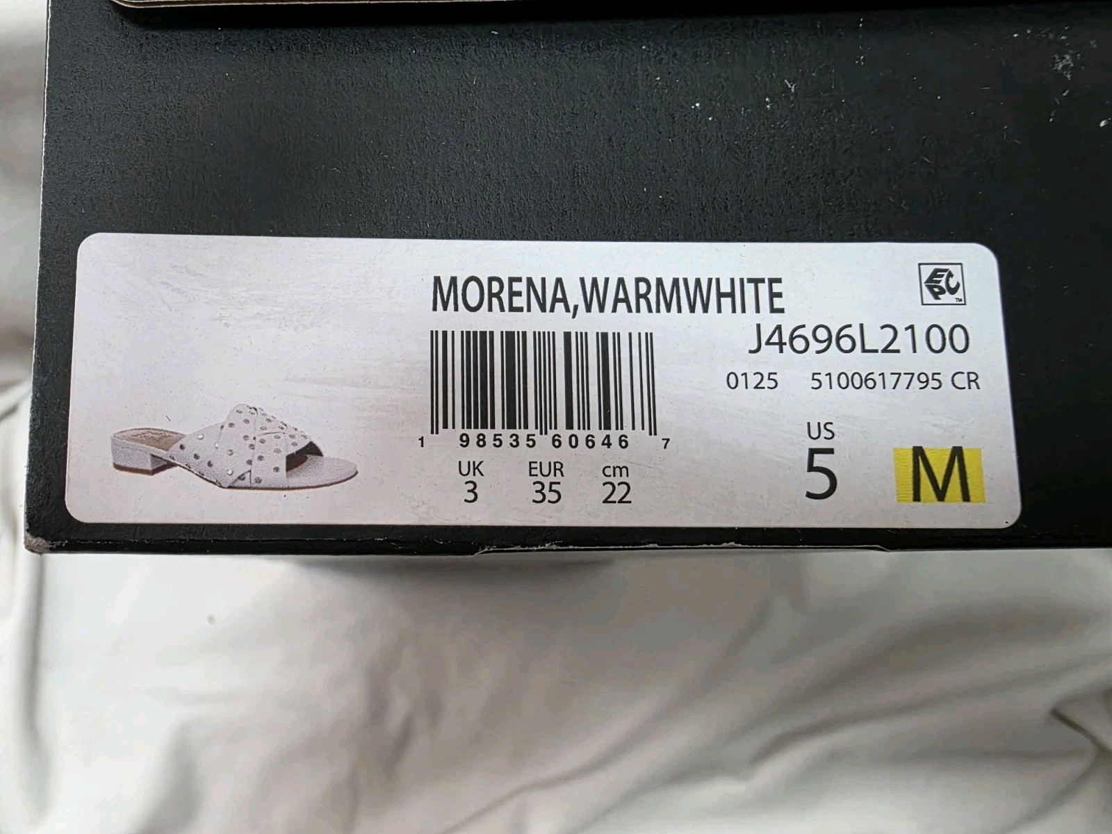 New Naturalizer Morena Sandal In Warm White Leather, Gold Accents, Size 5M