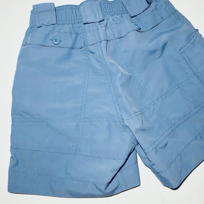 AFTCO Nylon Fishing Cargo Shorts Youth (10/12) 26” Blue Performance Pocket 5.5”