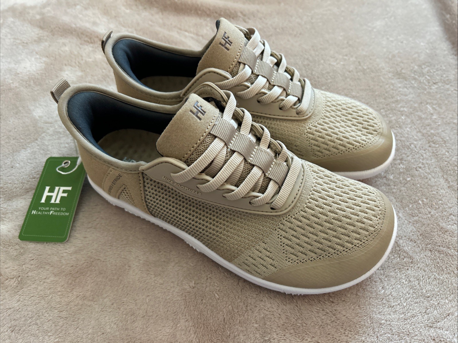 New! Hike Footwear HF Stride Beige/Tan Hiking Shoe Sneaker, Women’s Size 6
