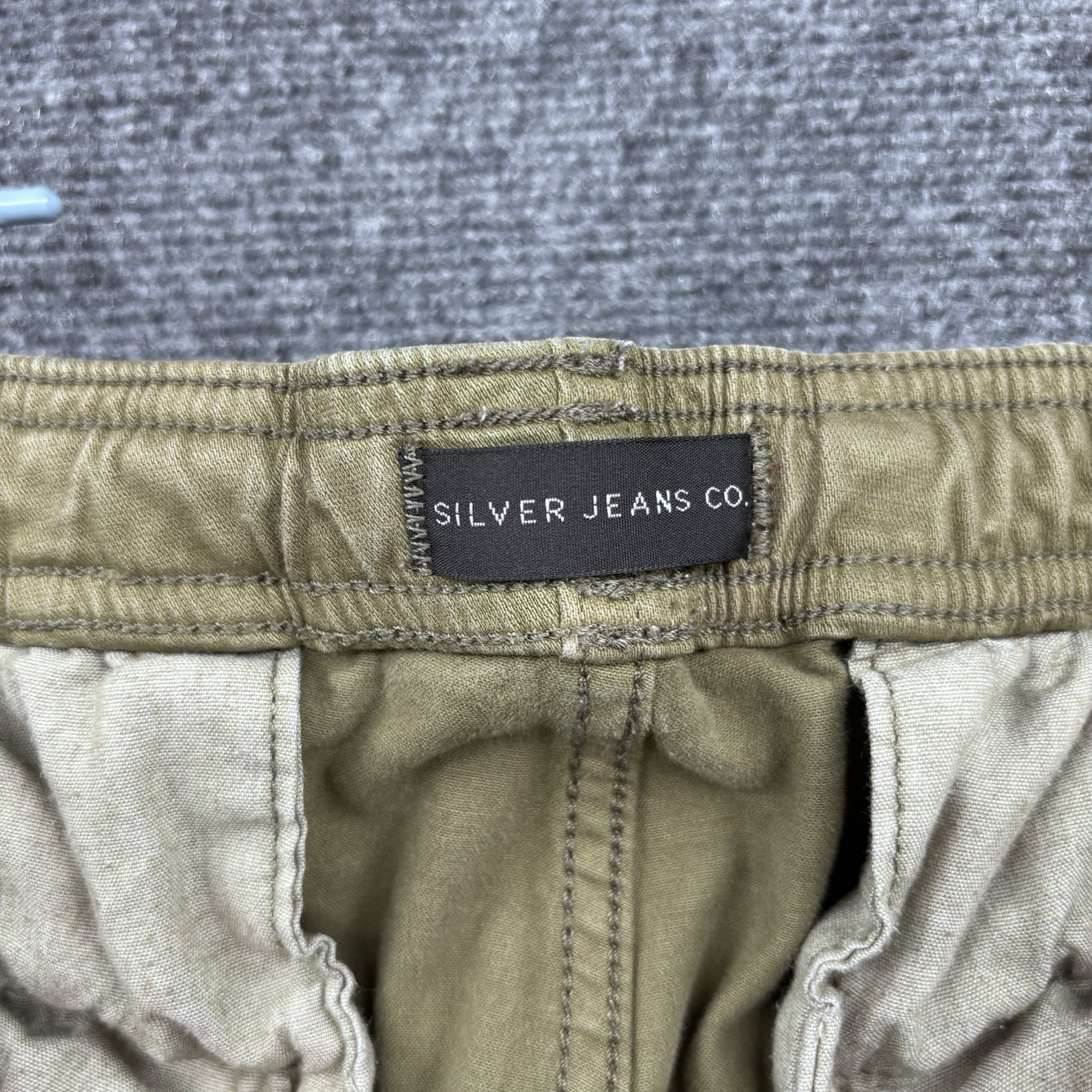 Silver Jeans Olive Green Pull On Cargo Pant Men’s 36X30 Streetwear Gorpcore