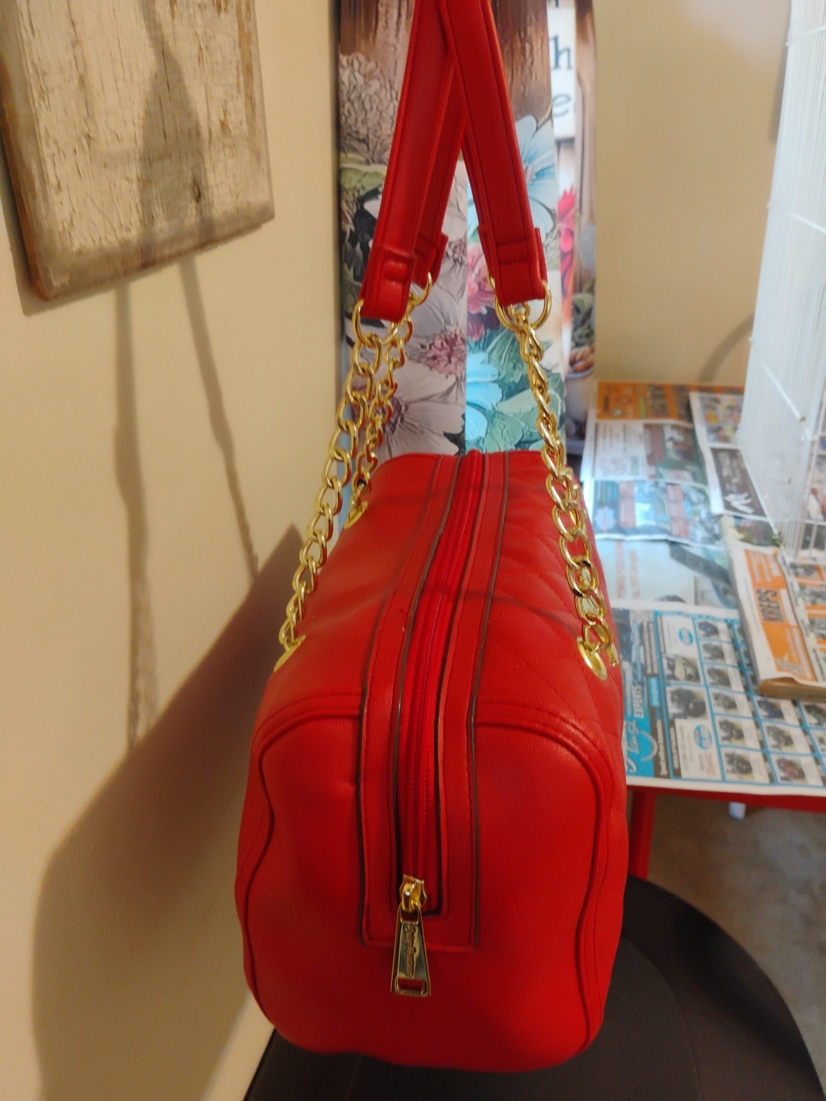 Juicy Couture Lipstick Call It Quilts Satchel Handbag Purse. New Without Tag.