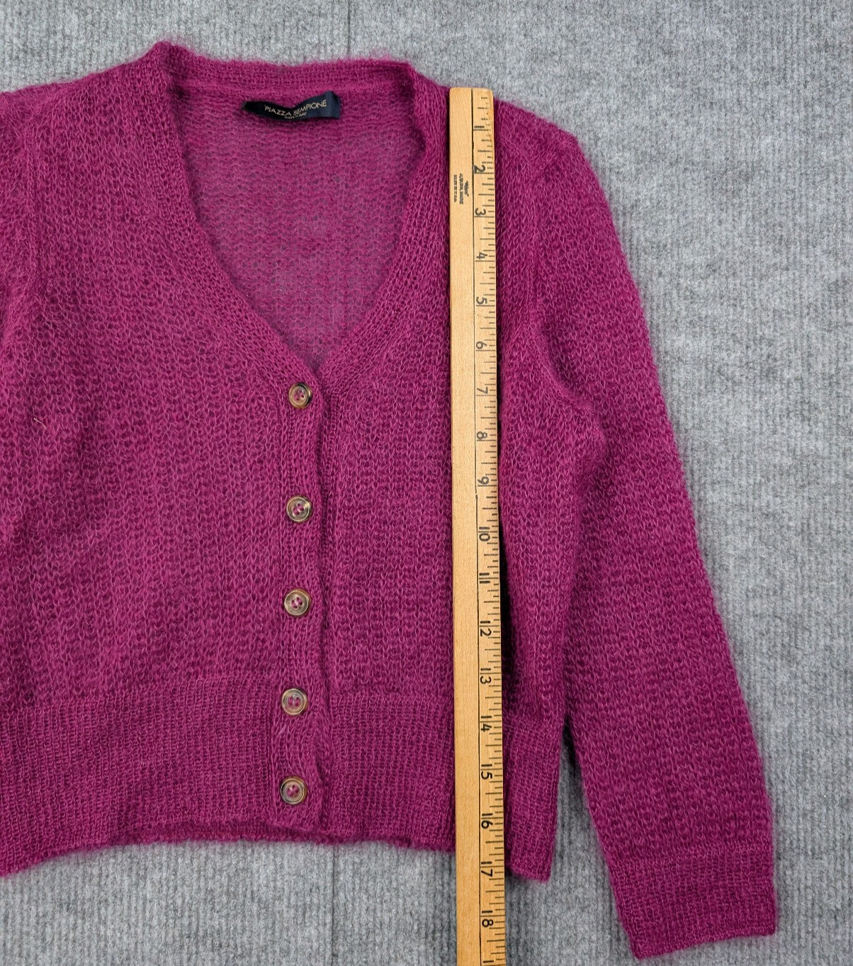 Piazza Sempione Mohair Sweater Womens IT42 US Medium Cardigan Italy Old Money