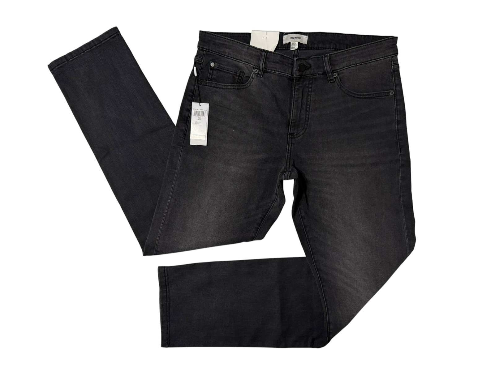 Jason Wu Slim Black Denim Jeans Stretch 5-Pocket Button Zip Men’s 32×32 NWT
