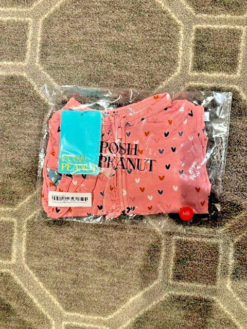 Brand New Post Peanut Cassidy Footie Ruffled Zippered One Piece – Newborn