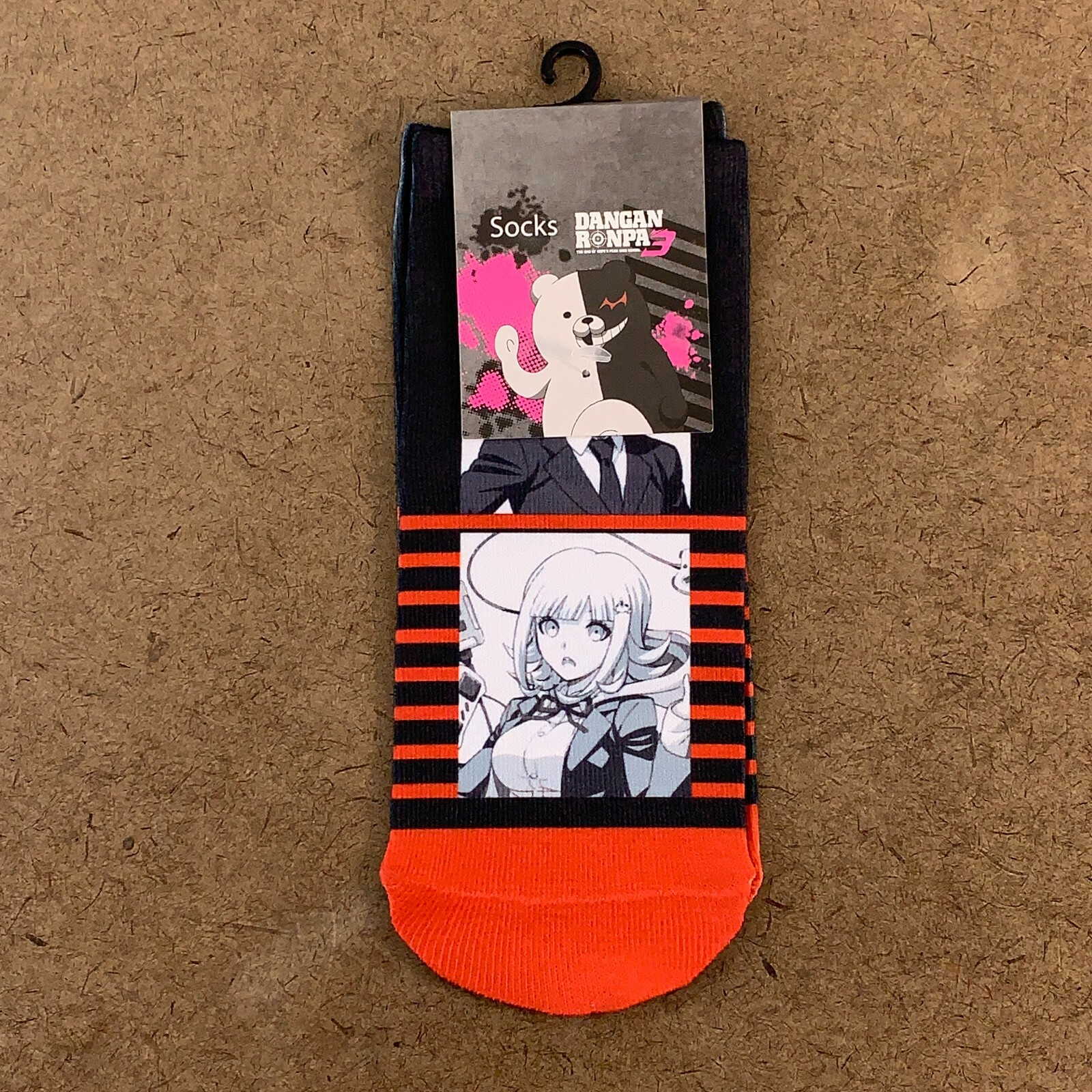 Hot Topic Adult One Size Danganronpa Hinata & Chiaki Panel No-Show Socks NWT