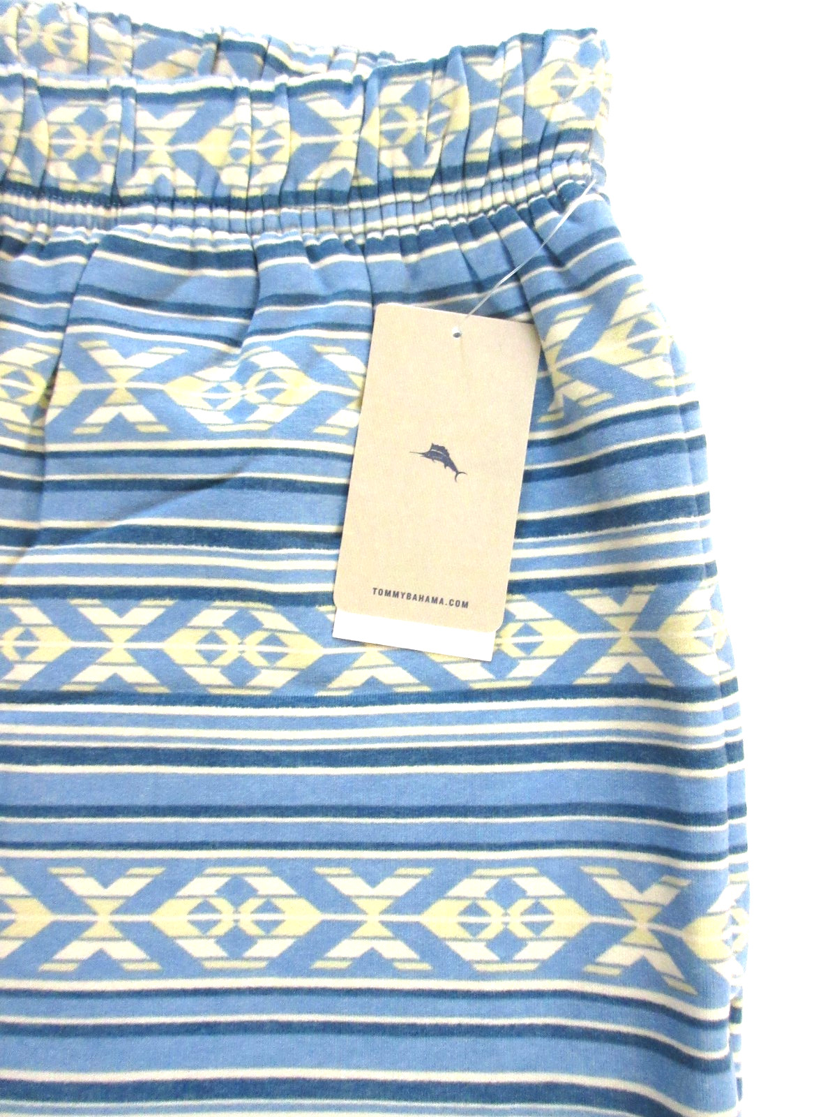 Tommy Bahama Men’s Cotton Blend Lounge Sleep Shorts W Pockets Blue Geo NWT