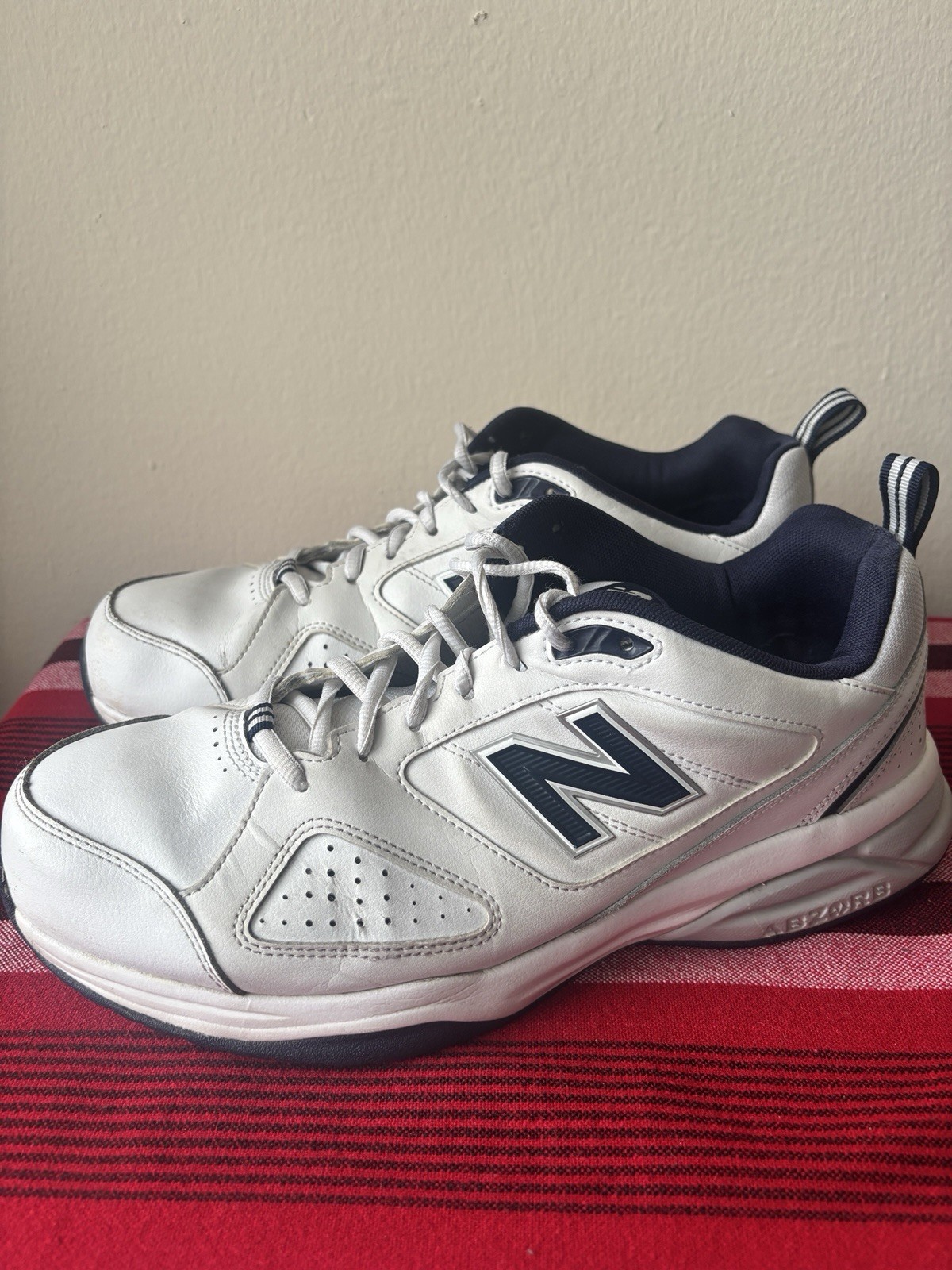 New Balance Men’s US Size 10.5 623 4E Extra Wide Shoes White Leather MX623WN3