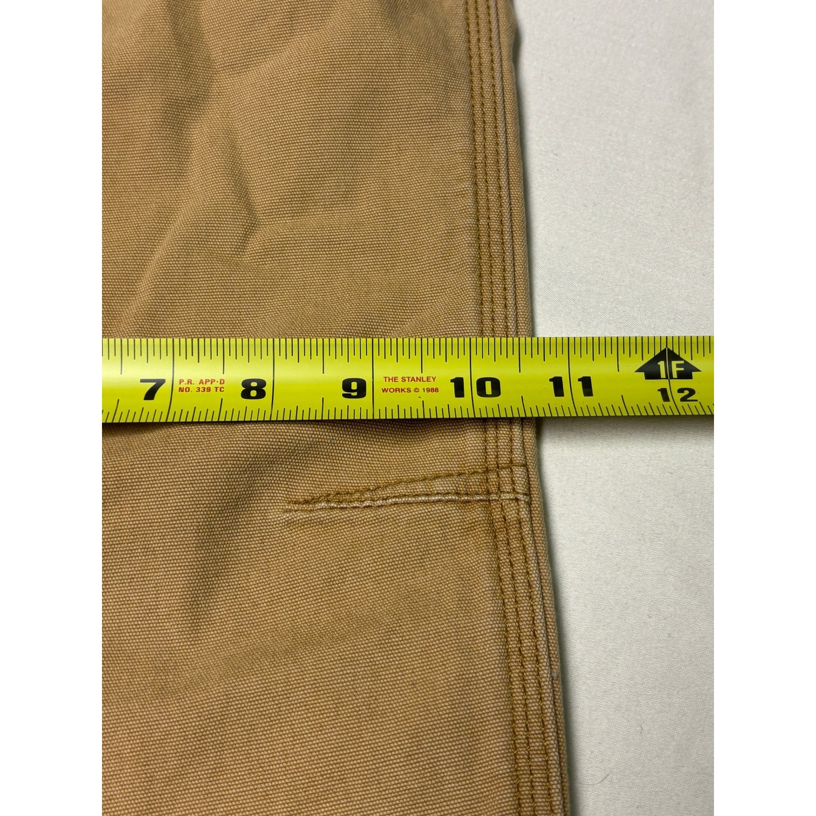 Carhartt Cotton Canvas Pants Men’s 44×32 Double Knee Front 102802-918 Brown Tan