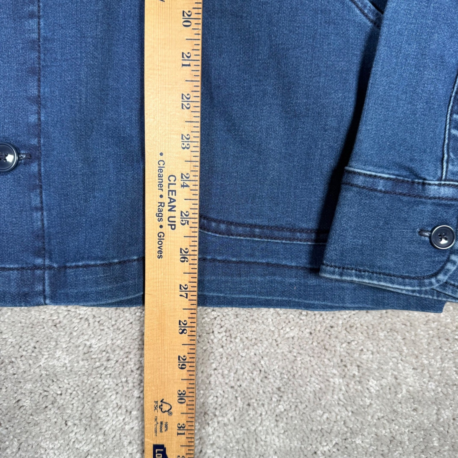 NWT Folk Nelson Men’s L Denim Chore Jacket Blue Corduroy Collar Workwear Coat