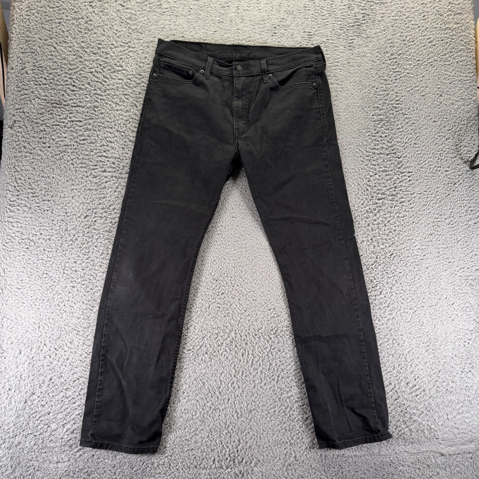 Levi’s 513 Jeans Mens 33×32 Black Cotton Denim Straight Travel Workwear Stretch