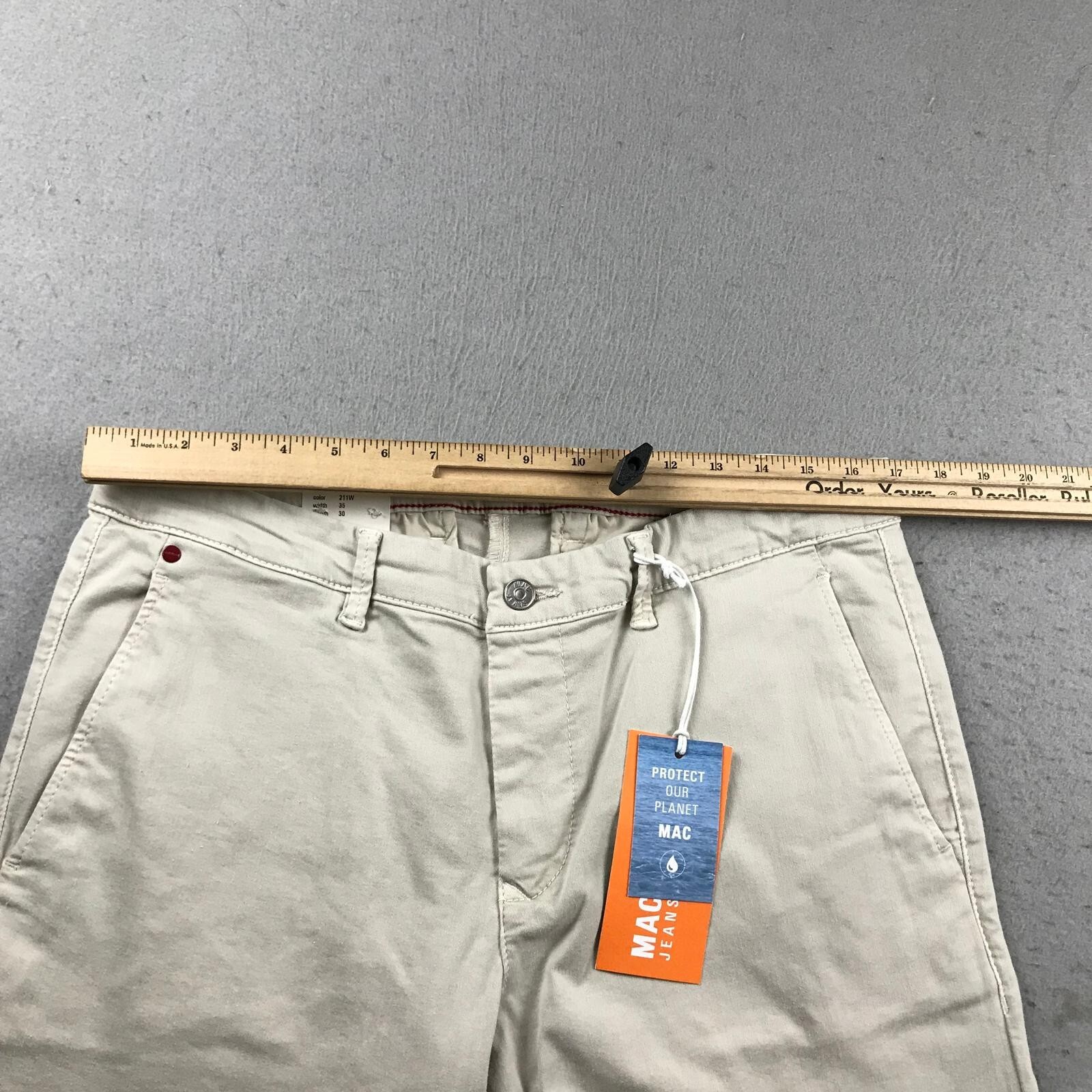 Mac Jeans Pants Mens 35X30 Ivory Straight MacFlexx Ultimate Driver Pant NWT