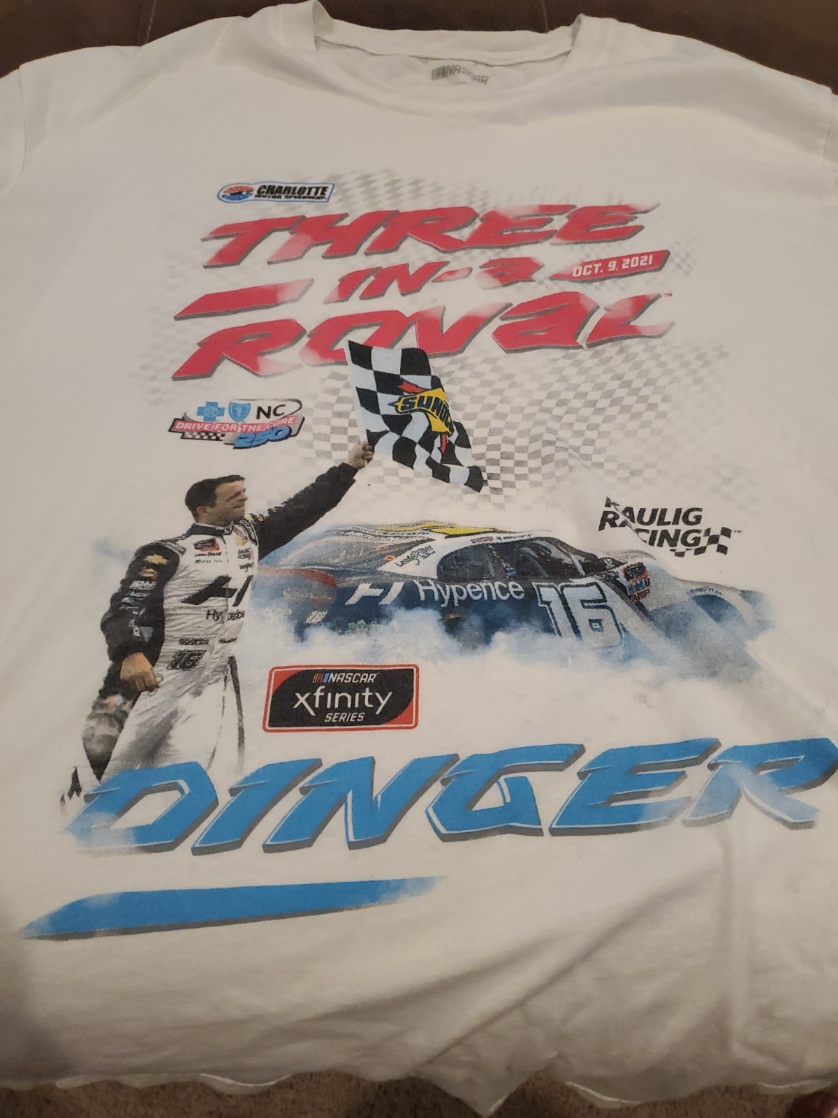 AJ Allmendinger #16 2021 CHARLOTTE Roval Win Long Shirt Kaulig Racing 3 in Row