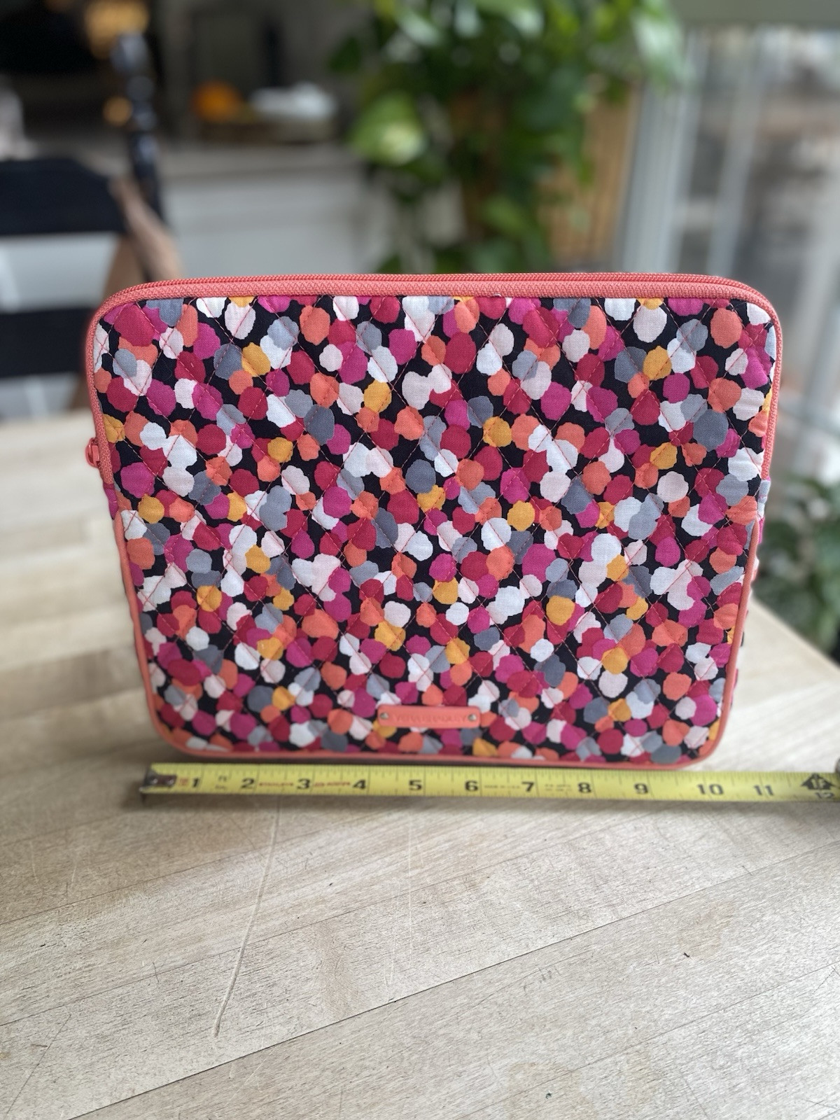 VERA BRADLEY Quilted Pink Pixie Confetti Tablet Sleeve Ipad Case Bag 10.25x9x1”