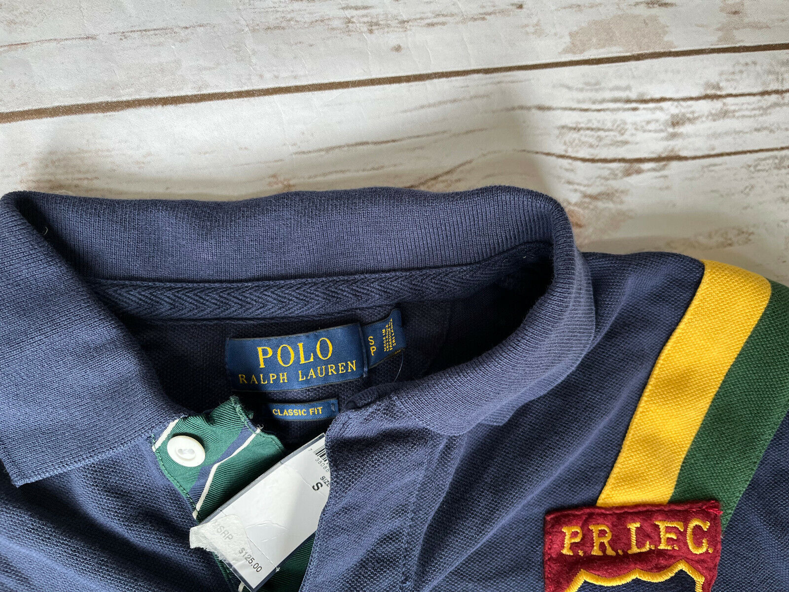 POLO RALPH LAUREN CLASSIC FIT CREST RUGBY POLO NAVY MENS SIZE SMALL NEW