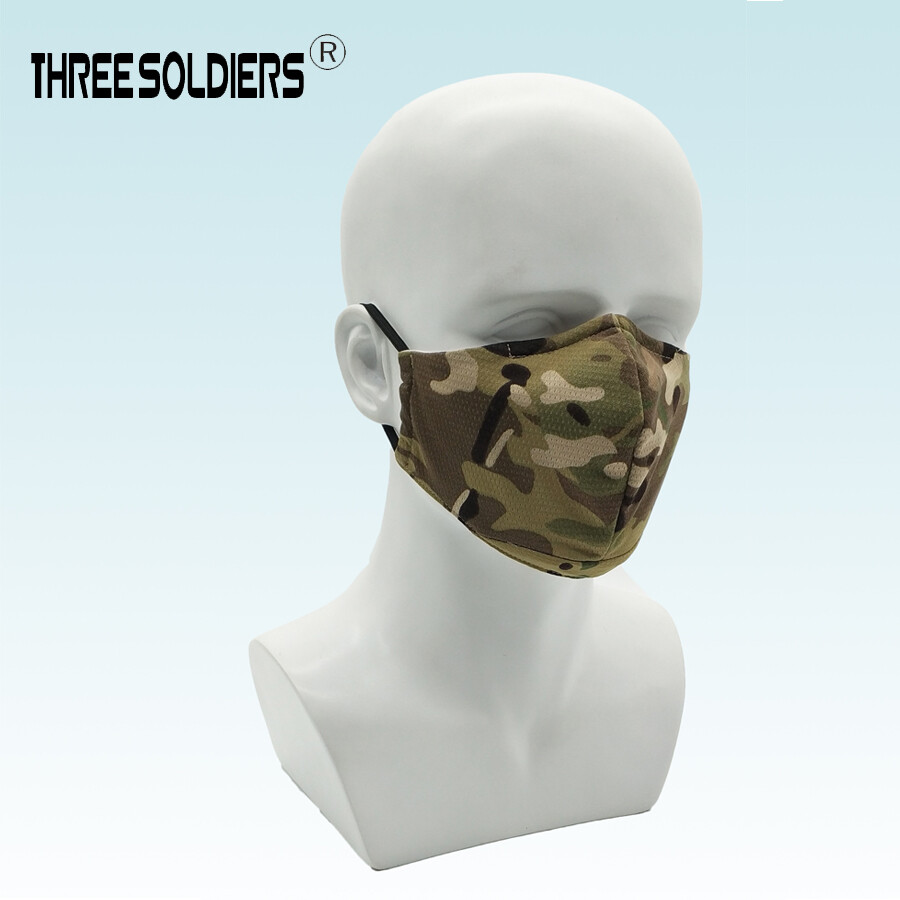 Military Camouflage Breathable Tactical Half Face Mask Unisex for Outdoor sports