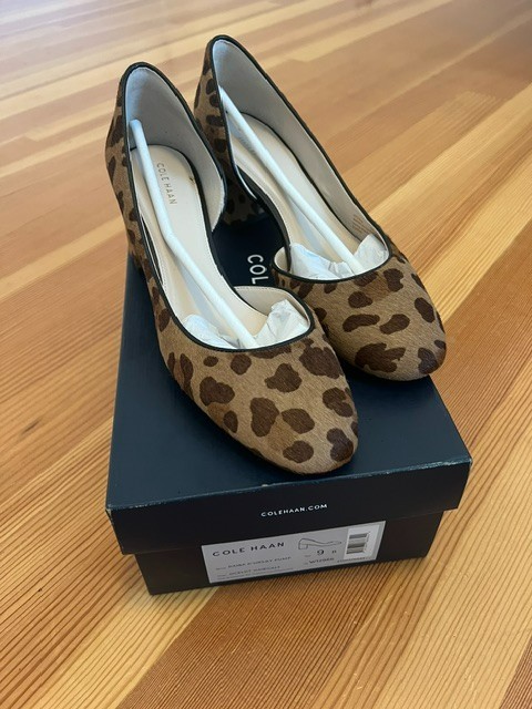 Cole Haan Daina D’Orsay Ocelot Haircalf Sz9 – EUC!