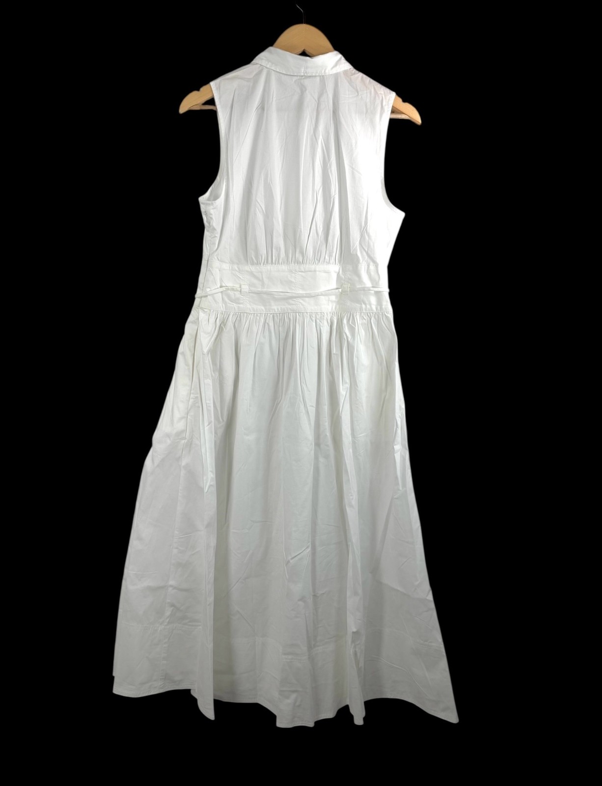 J.Crew Fitted-waist shirt-dress in cotton poplin white old money 90s Y2K sz 6