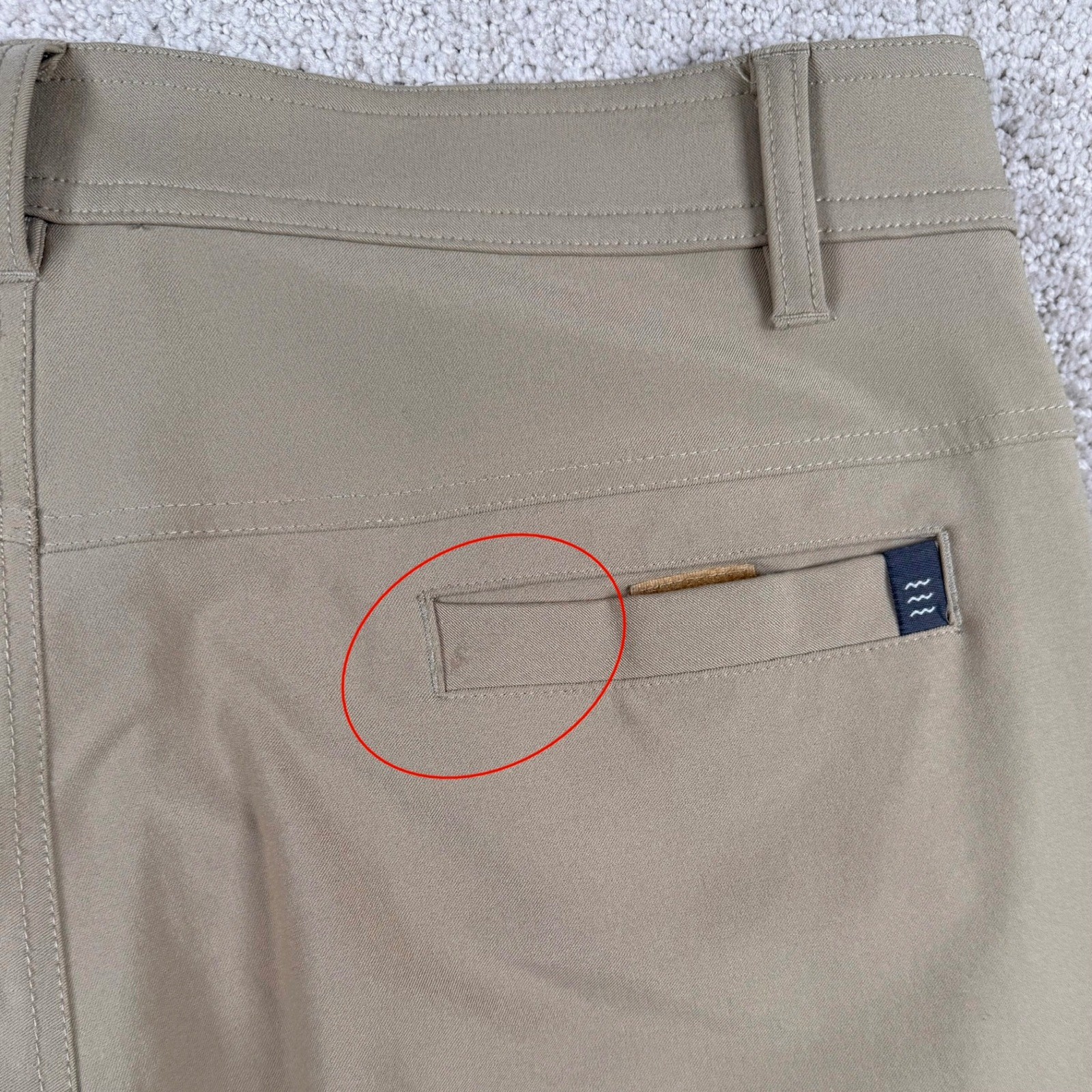 Free Fly Men 32×32 Beige Tech Performance Stretch Outdoor Pants *Read