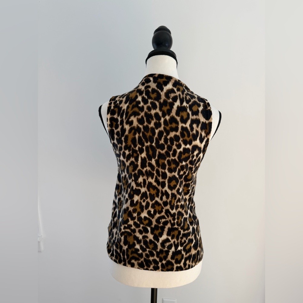 🐆 J.Crew Leopard Print Sweater Tank | Size Small 🖤🤎
