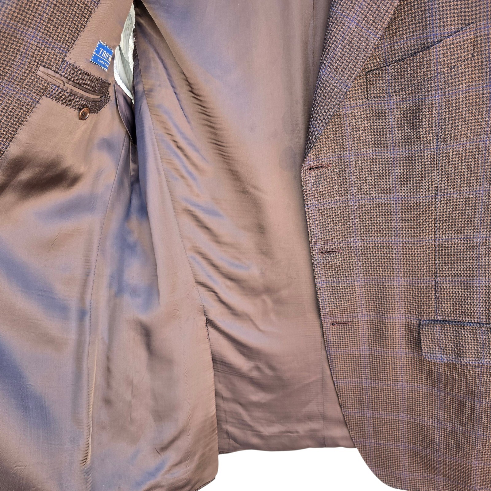 Custom Tailored Full Canvas Blazer 40L Silk Cashmere Wool Dual Vent Trussini