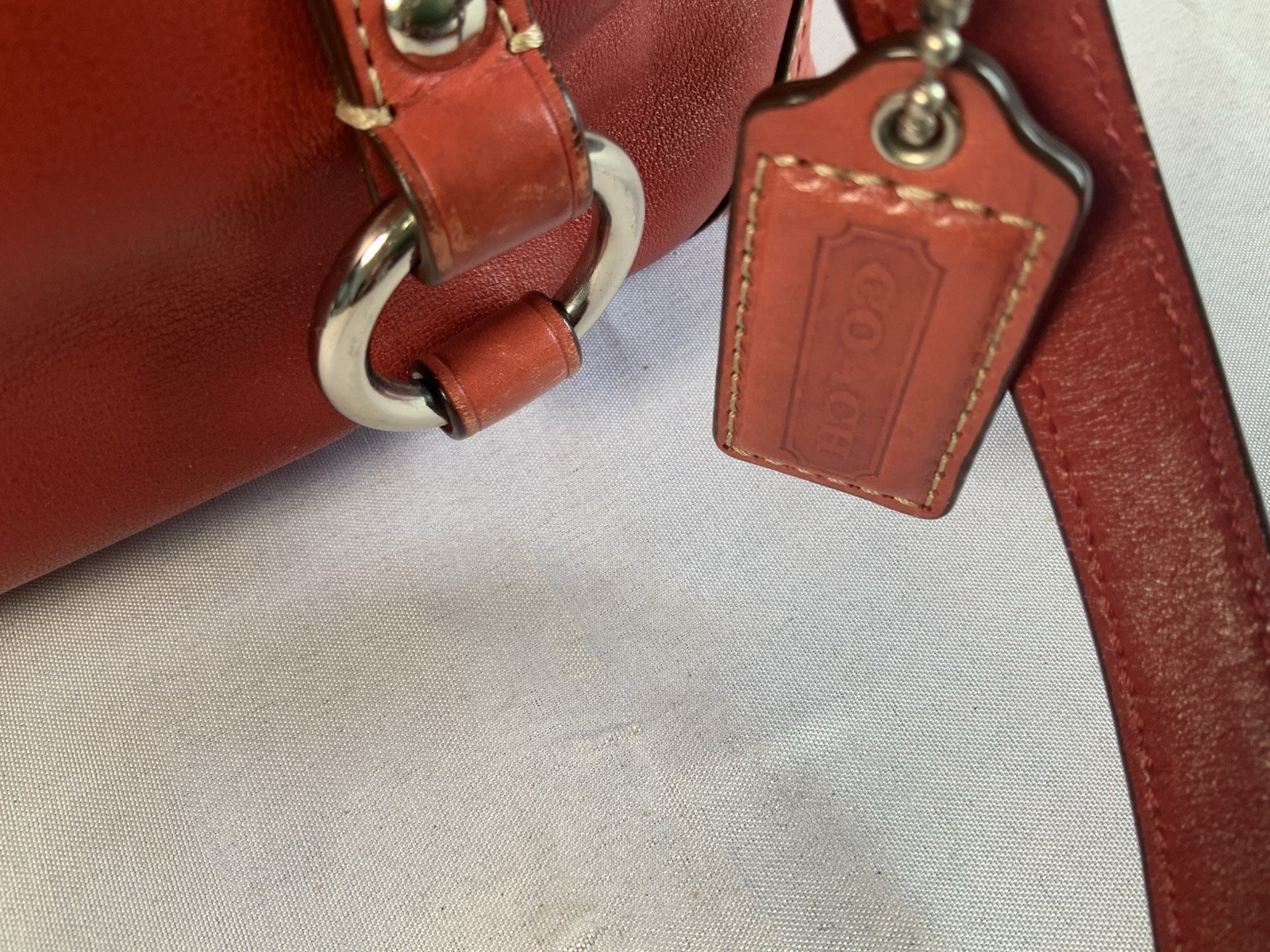 Coach Vintage 2008 Gallery Tote Bag Red Leather Shoulder Purse F11524 Y2K