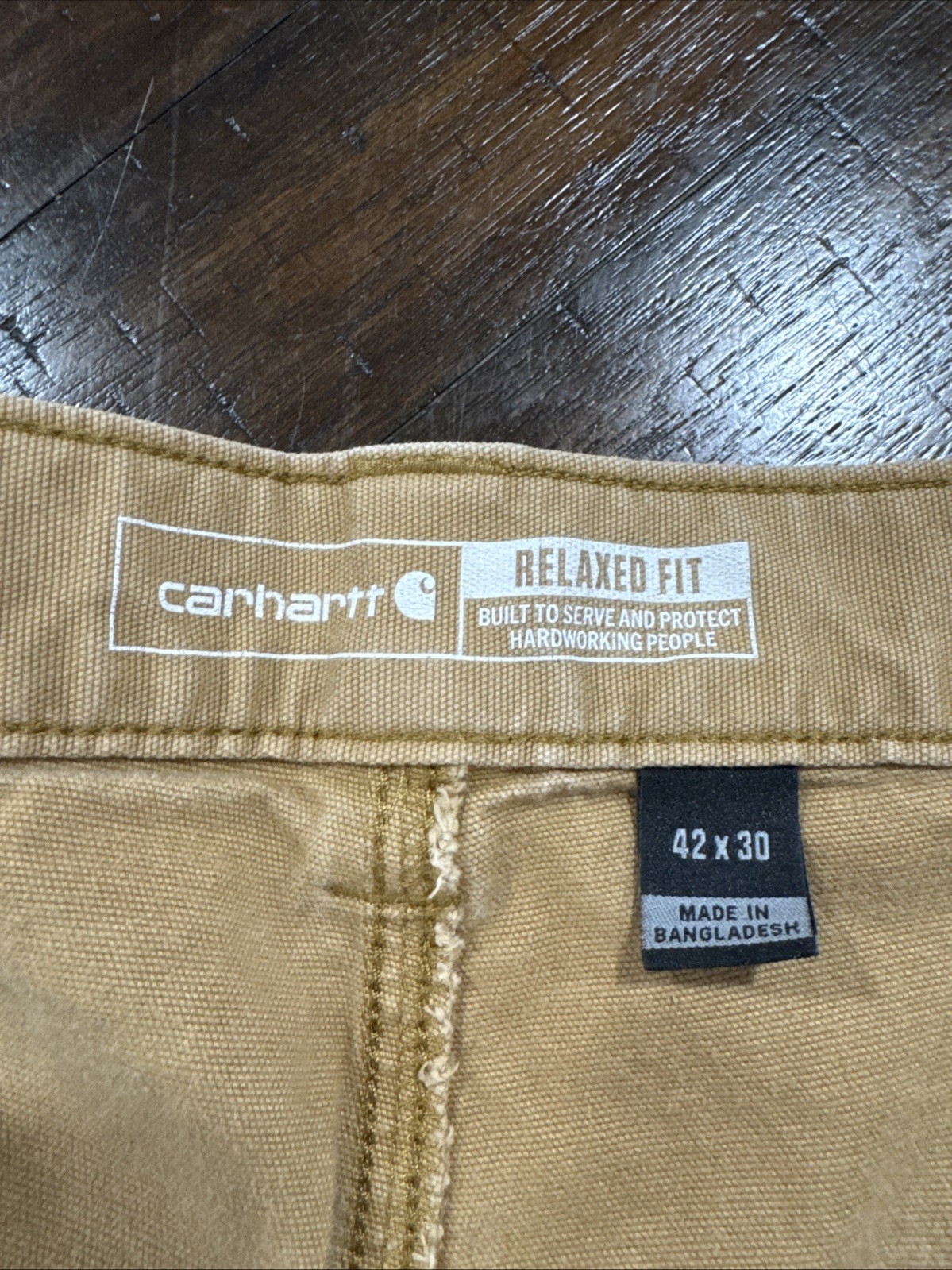 Carhartt Pants Mens 42×30 Relaxed Fit Double Knee Utility 102802 Light Brown