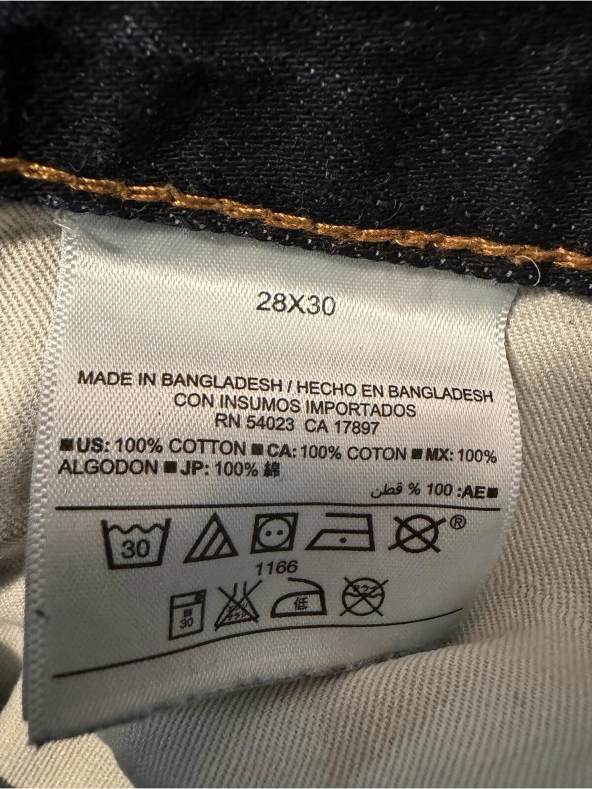 Old Navy Slim Straight Dark Wash Jeans Men’s 28×30 Denim Pants