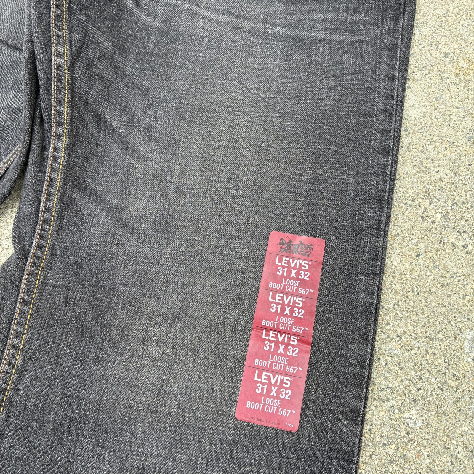 VTG Levi’s 567 Loose Boot Cut Black Jeans Men’s 31×32 DEADSTOCK