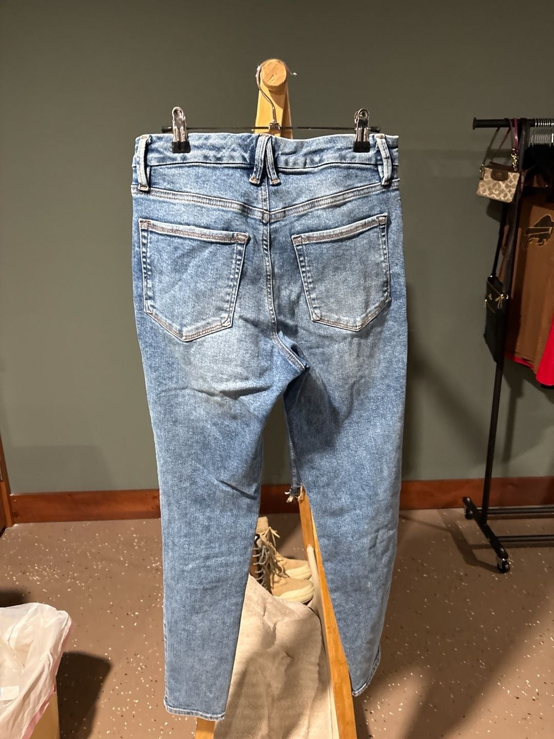 Good American Good Legs Skinny Distressed Jeans Size 8/29
